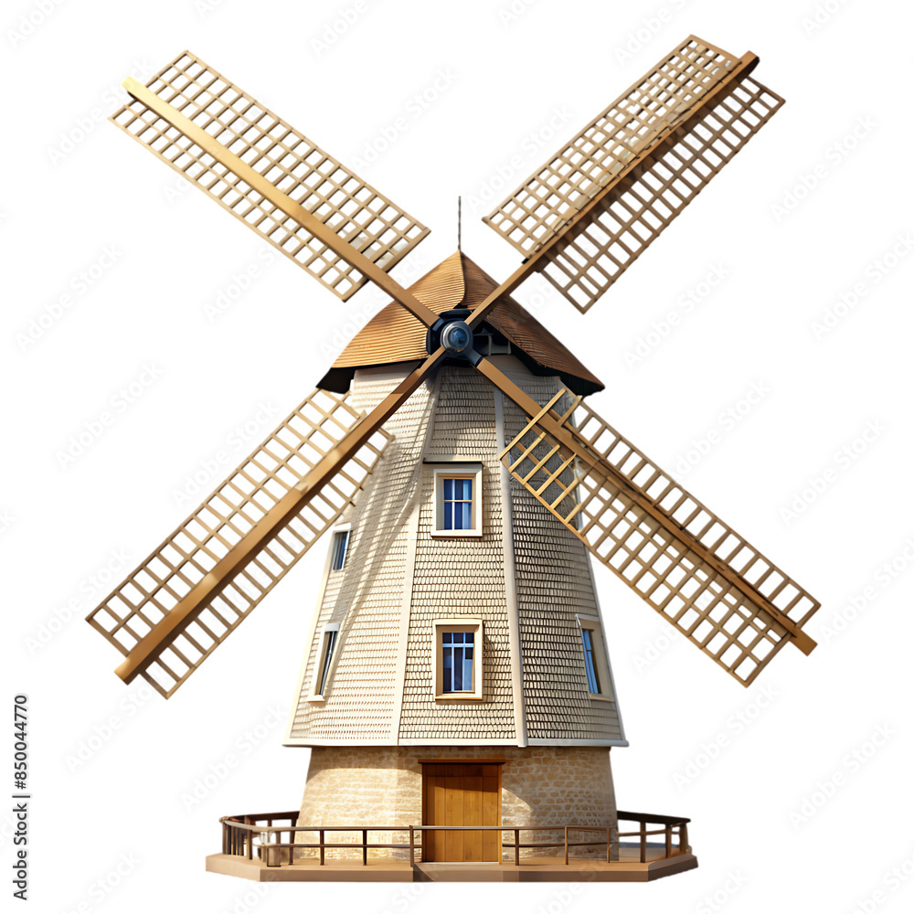 windmill three blades transparent background
