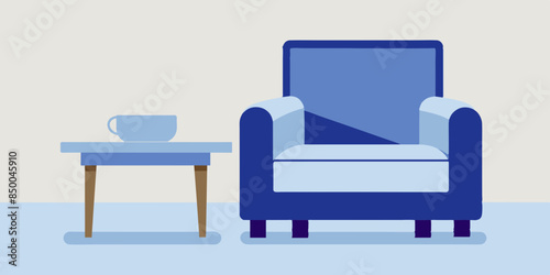 The peaceful and inviting ambiance of the serene room is accentuated by the presence of a modest chair and table.