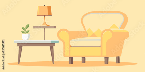 The peaceful and inviting ambiance of the serene room is accentuated by the presence of a modest chair and table.