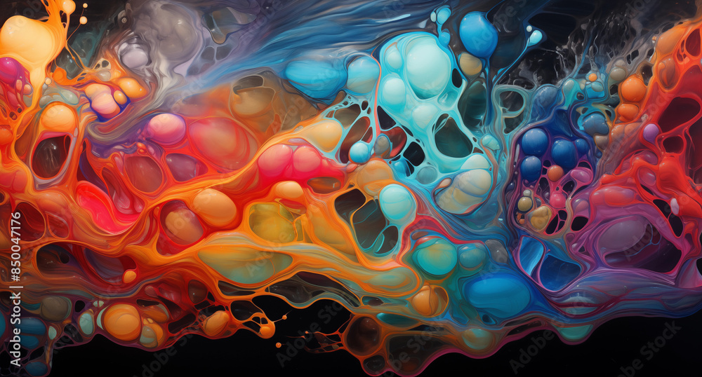 Naklejka premium Splattered Paint Bubbles