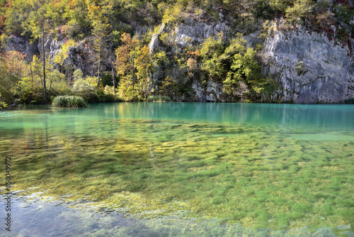 Plitvice Lakes National Park is one of the oldest and largest national parks in between Lika-Senj County and Karlovac County in Croatia photo