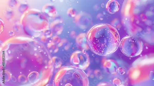 Stunning Purple Liquid Splash. Creative Fluid Organism photo