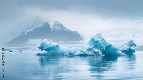 A large body of water is covered in ice © JuroStock