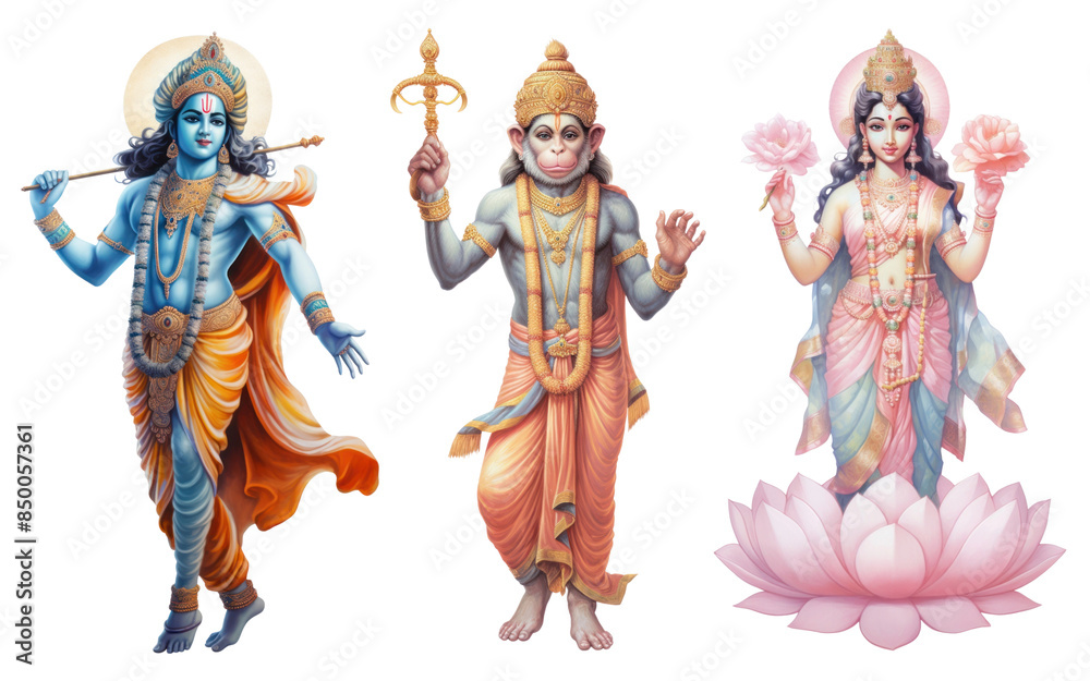 Hindu gods and goddess set Hindu gods and goddess set