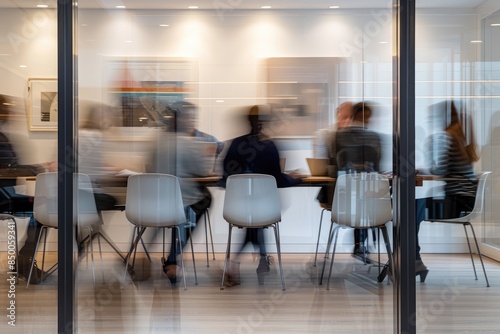 Modern Office Meeting Room in Motion