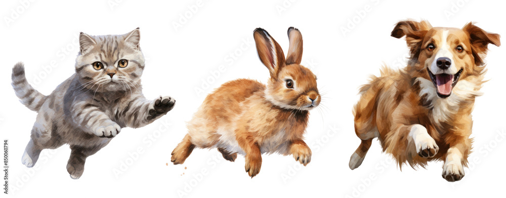 Jumping animals full body set Jumping animals full body set