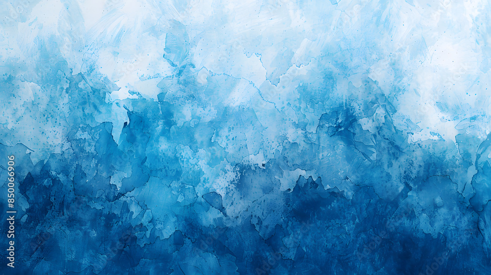 Blue watercolor paint wall backgroun Blue watercolor paint wall backgroun