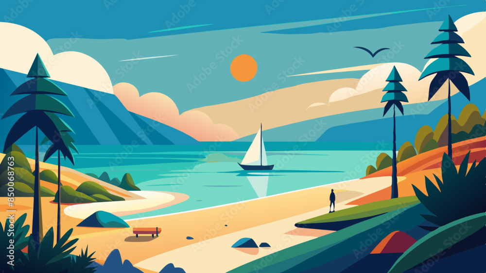 Obraz premium Summer weather vector illustration