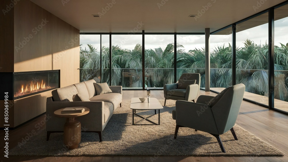 Fototapeta premium living room with a table