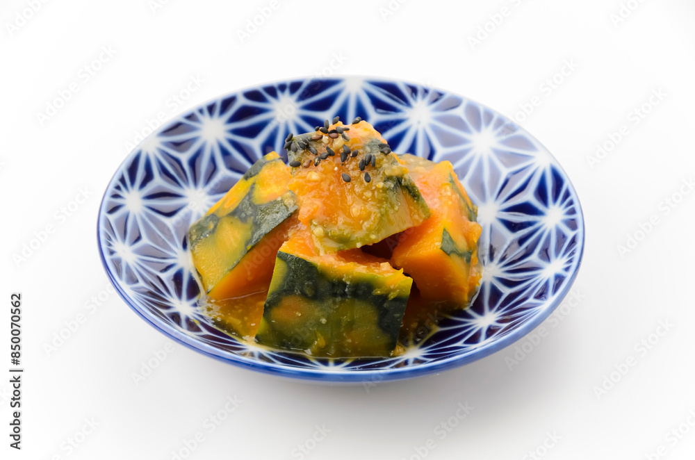 蒸かしかぼちゃの甘味噌和え
