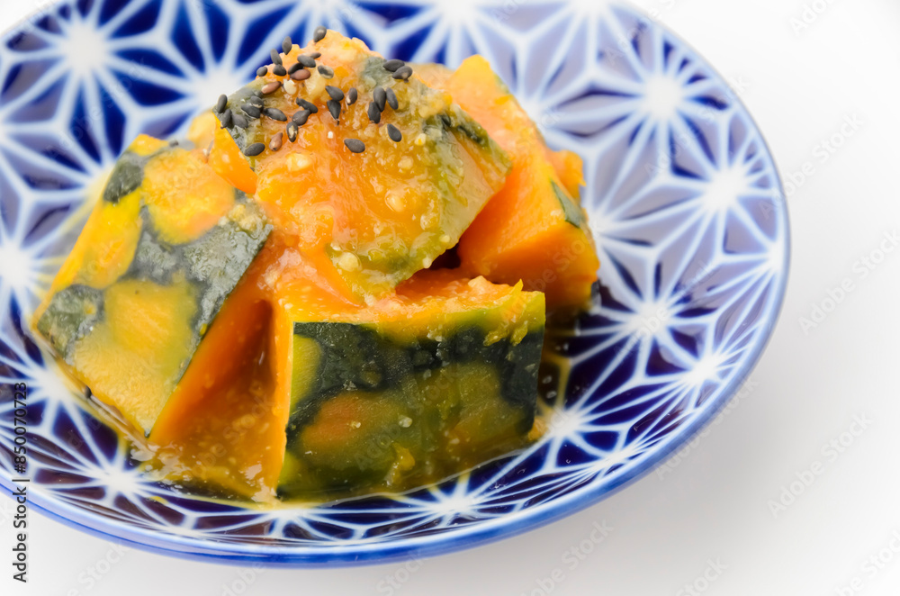 蒸かしかぼちゃの甘味噌和え 蒸かしかぼちゃの甘味噌和え