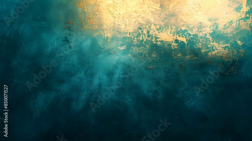 Dark turquoise and gold gradient background