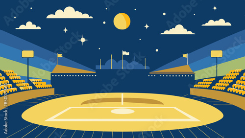 A baseball field, adorned with a magnificent stadium and a mesmerizing cityscape as its backdrop.