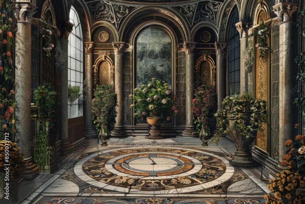 Obraz premium Professional scene featuring an intricate layout pattern.