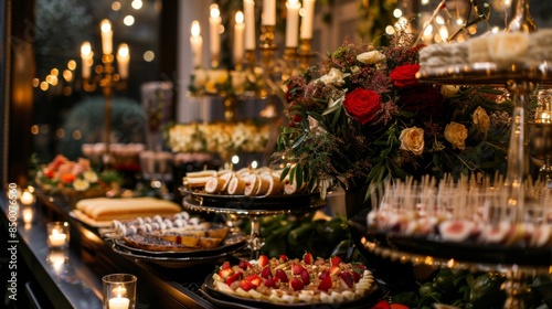 Simple and sophisticated party decor creates a welcoming atmosphere © Cloudyew