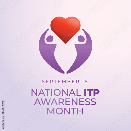 vector graphic of national itp awareness month ideal for national itp awareness month celebration.