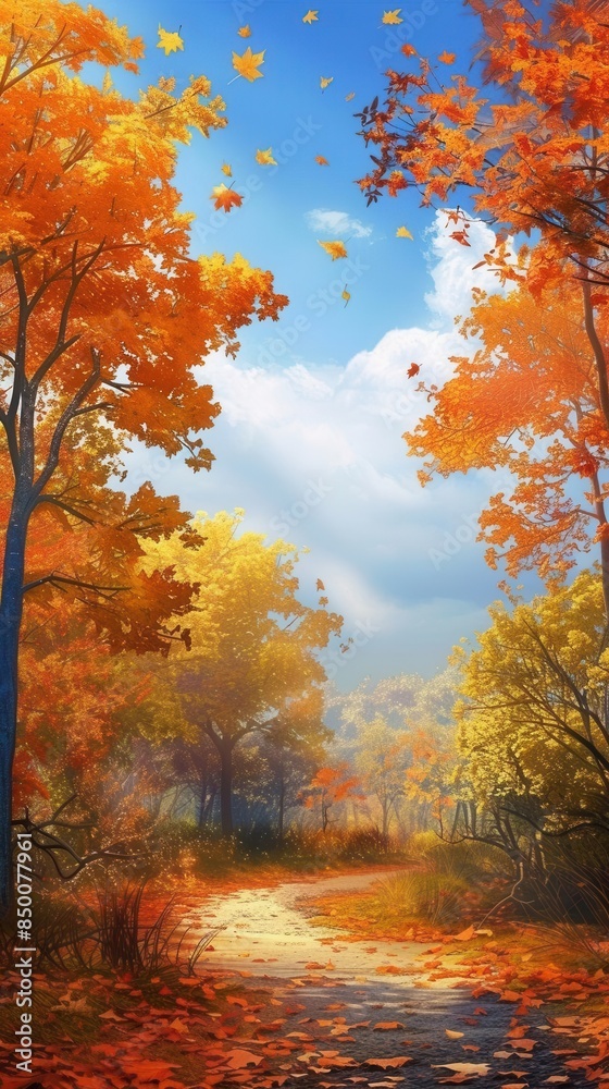 Fototapeta premium Tranquil Outdoor Escape. Peaceful day in the outdoors concept