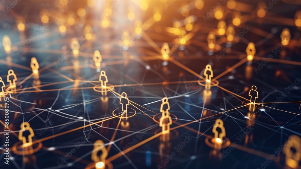 Global Business Connections.. Corporate networking. Concept of networking in a corporation.