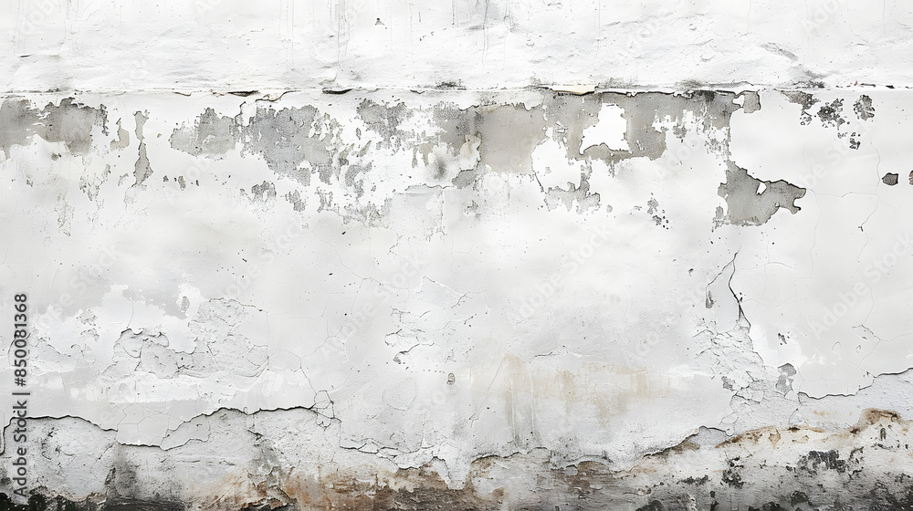 Obraz premium Old white lime washed wall texture