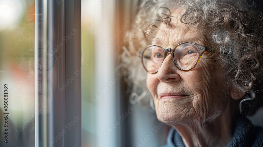 portrait of an elderly woman with glasses, generative Ai portrait of an elderly woman with glasses, generative Ai