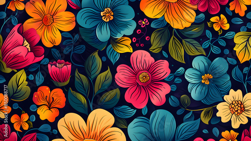 Seamless pattern colorful background