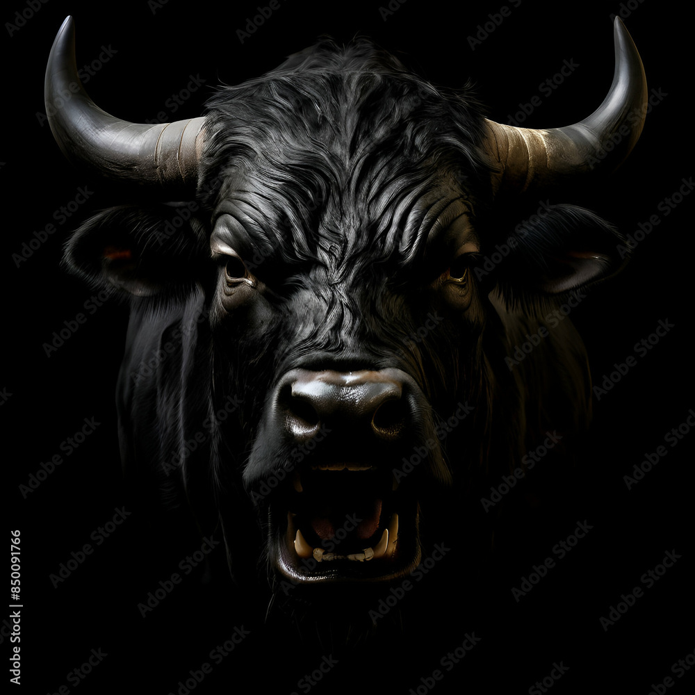 Naklejka premium portrait of a angry bull