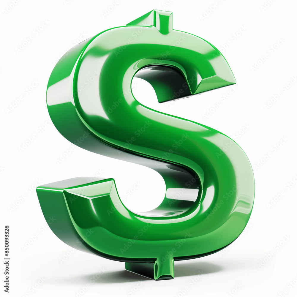 A shiny green dollar sign icon, symbolizing wealth, prosperity, and financial success. The bold and vibrant color represents growth and the power of money A shiny green dollar sign icon, symbolizing wealth, prosperity, and financial success. The bold and vibrant color represents growth and the power of money