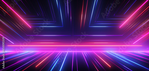 Abstract background with neon lights