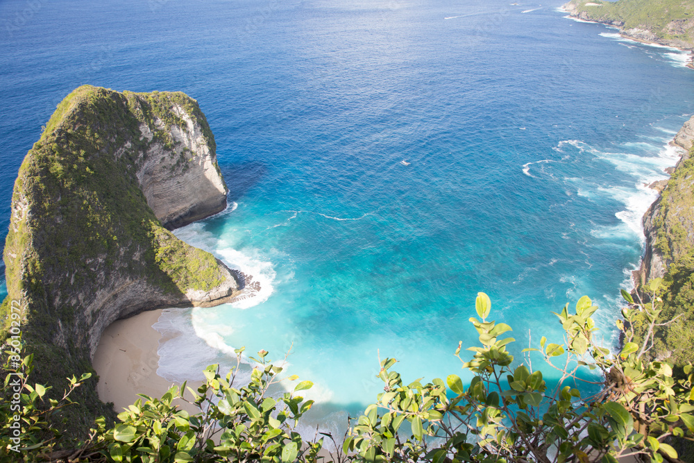 Beautiful view of Kelingking Beach on Nusa Penida island, Indonesia