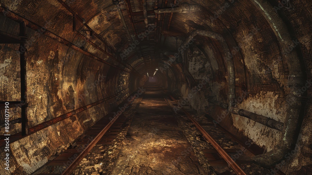 Fototapeta premium Inside an underground mine