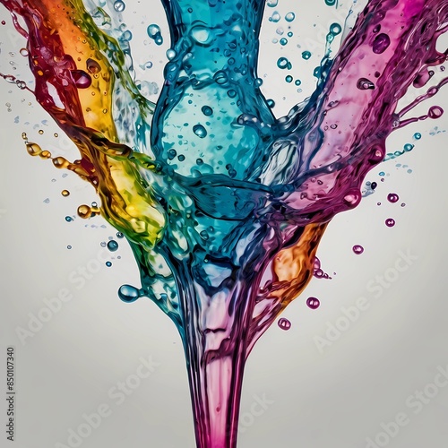 colorful water flush photo