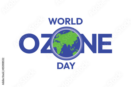 ozone, world ozone day with earth and ozone layer. banner.