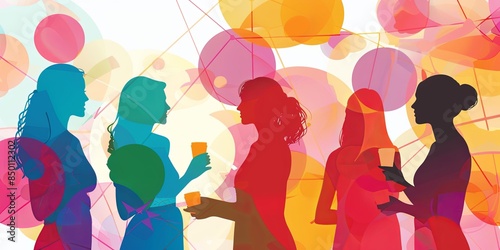 Networking Opportunity illustrates businesswomen seizing networking opportunities to connect with peers, build relationships, and explore potential collaborations