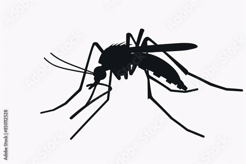 a silhouette of a mosquito