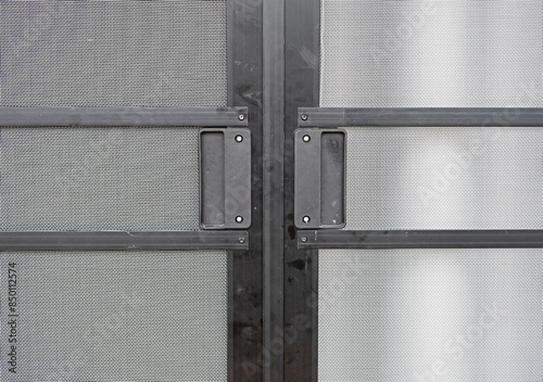 Black aluminum screen door handle