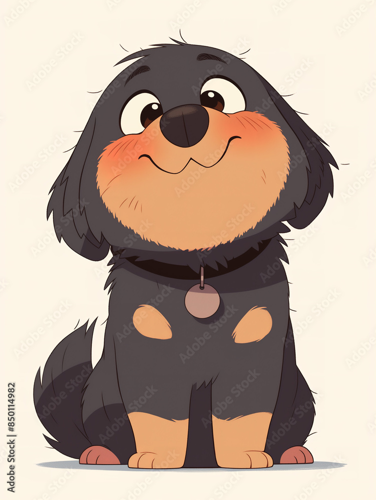 Obraz premium A variety of dog image libraries.Cute animal patterns of various breeds of dogs, illustrations, posters, background images, decorative graphics, wallpapers, stickers.