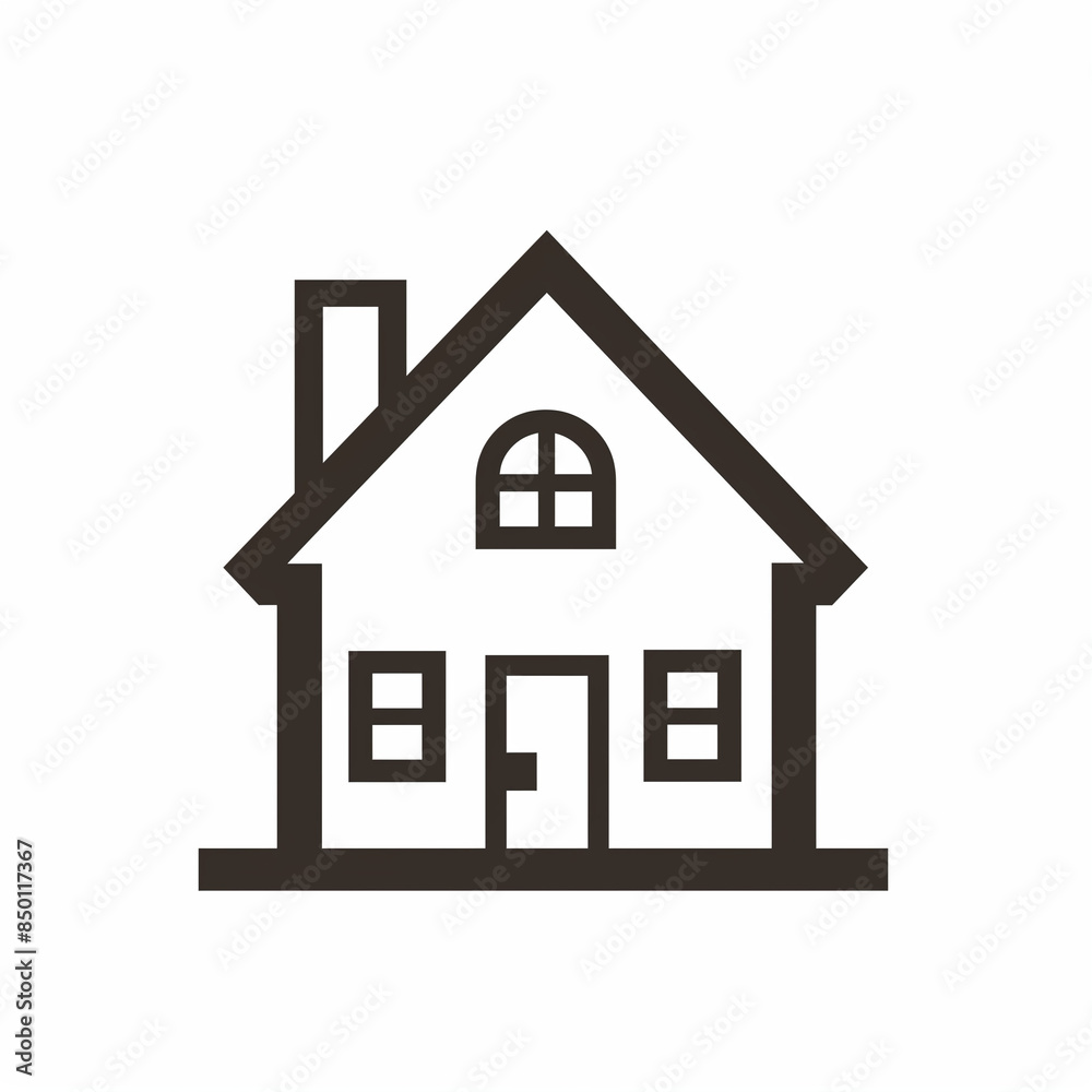Simple yet charming house icon representing home, comfort, and security, ideal for real estate, architecture, and lifestyle concept Simple yet charming house icon representing home, comfort, and security, ideal for real estate, architecture, and lifestyle concept