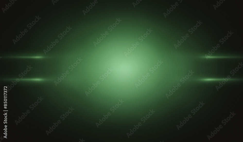 Obraz premium Abstract Dark Green Gray Gradient Blur on Grainy Background - Glowing Light, Large Banner Design