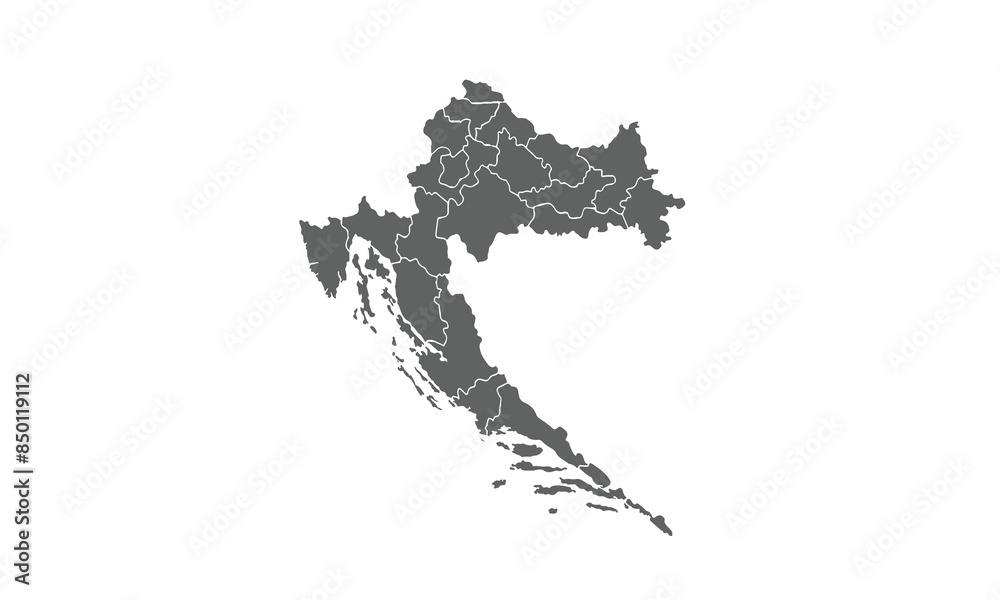 Croatia map isolated on white background. for website layouts ...