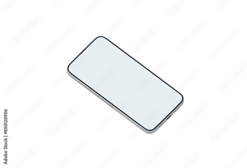 PNG Phone screen mockup, 3D illustration render PNG Phone screen mockup, 3D illustration render