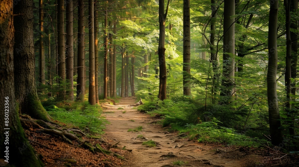 Obraz premium Forest with Tall Trees 