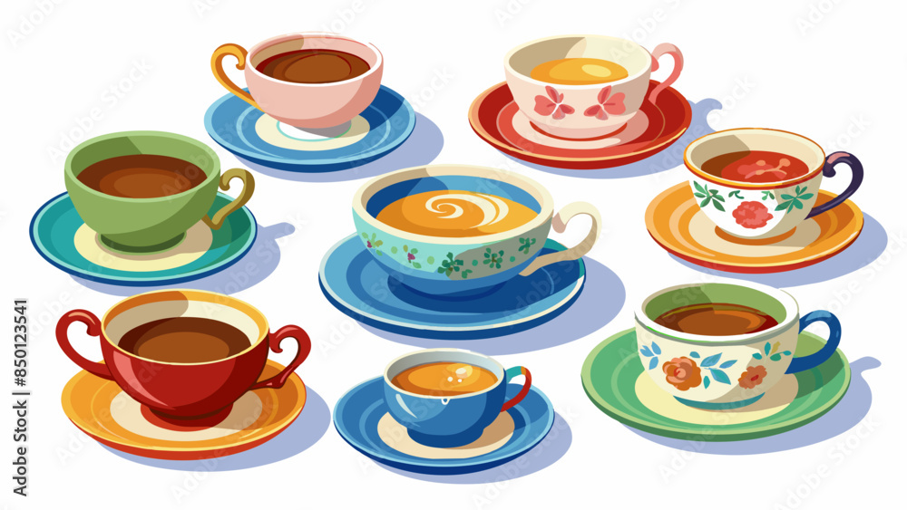 Set Of Tea Cups Vector Illustration, Collection Of Tea Cups
Set Of Tea Cups Vector Illustration, Collection Of Tea Cups