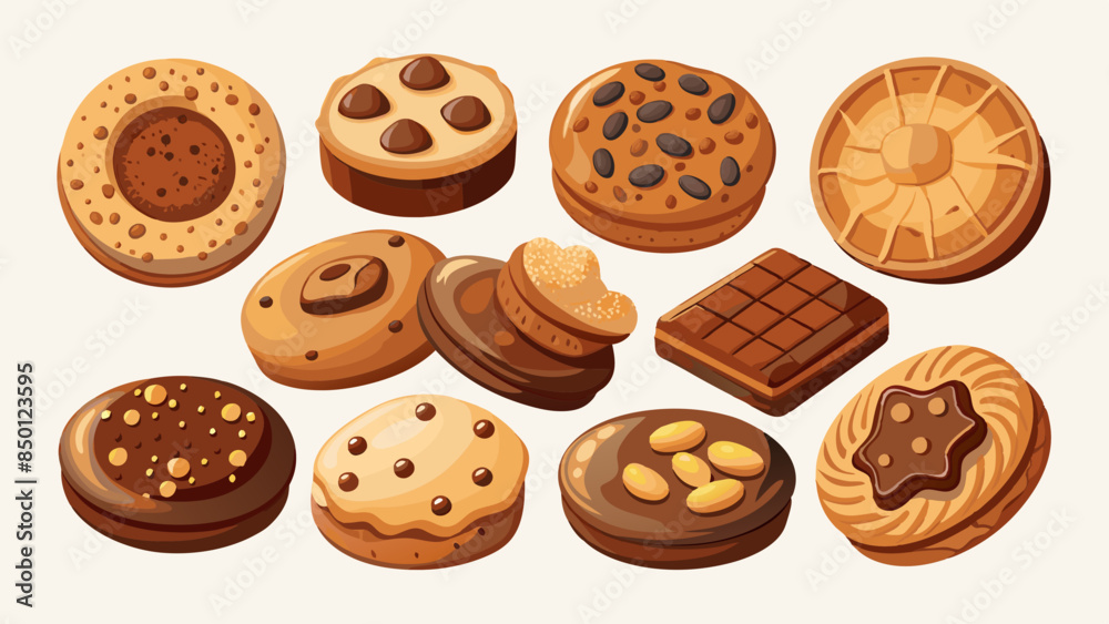 Set Of Cookies Vector Illustration, Collection Of Cookies
Set Of Cookies Vector Illustration, Collection Of Cookies