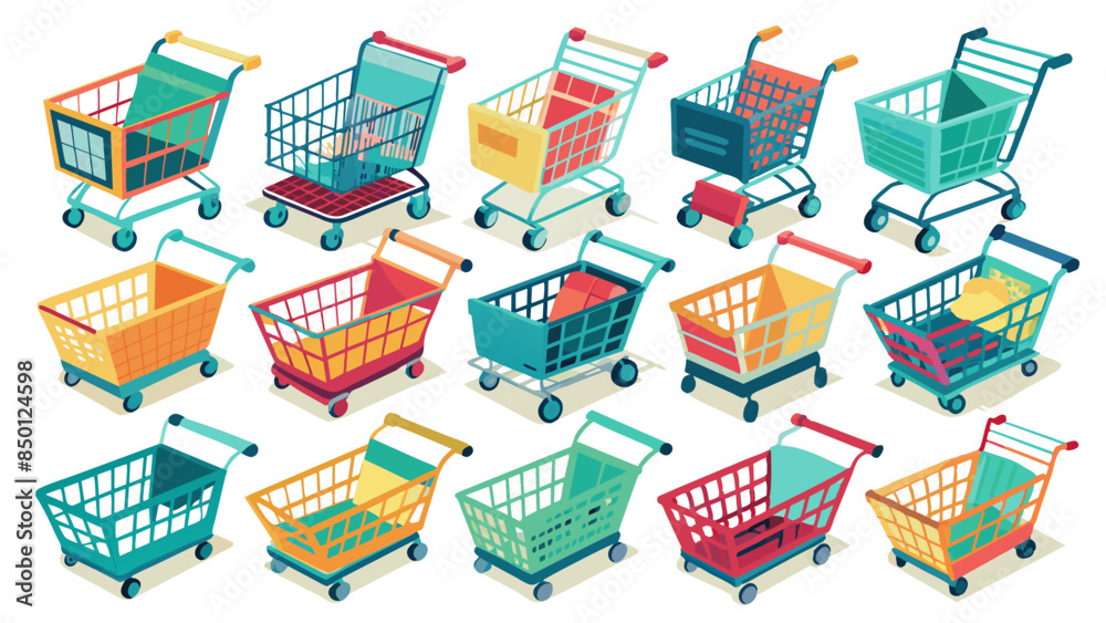 Set Of Shopping Carts Vector Illustration, Collection Of Shopping Carts
Set Of Shopping Carts Vector Illustration, Collection Of Shopping Carts
