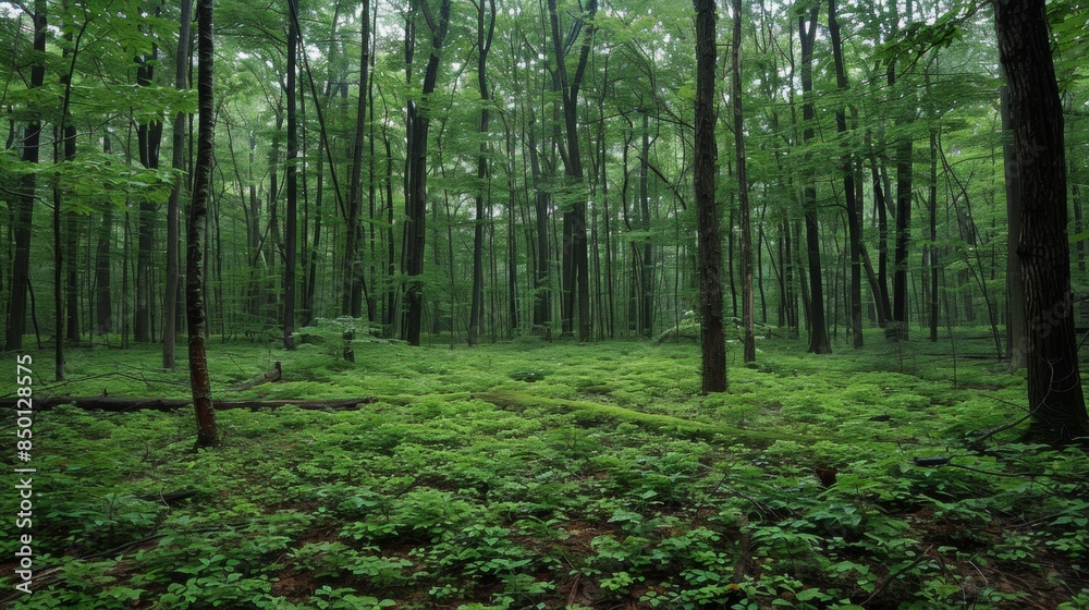 Fototapeta premium Forest with Tall Trees 