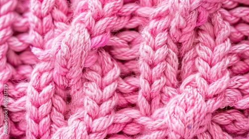 Pink texture knitted fabric