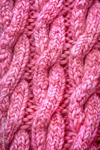 Pink texture knitted fabric