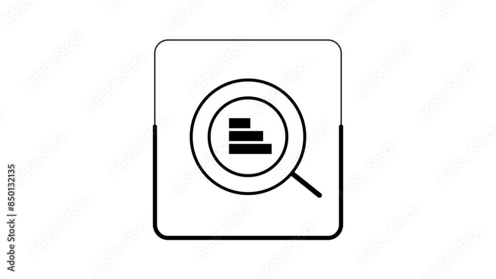 Business chart icon animation with unique shape Business chart icon animation with unique shape