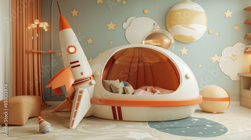 Kids Rocket Bed Interior Design
