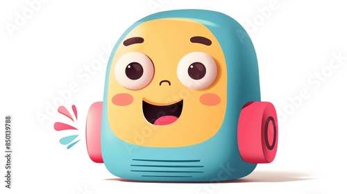 A cartoon Easter egg with a funny face, displaying a humorous expression The egg is brightly colored and has exaggerated features like big eyes and a wide smile photo